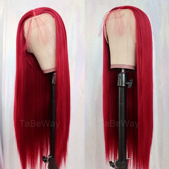 💫22” RED STRAIGHT LONG LACE FRONT WIG💫…NEW